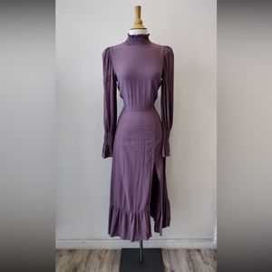 Olivaceous Mock Neck Dress